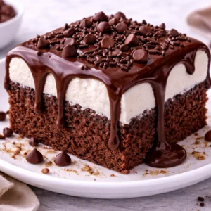 KRD Catering Damak Şefi tarafından hazırlanan ağlayan pasta, yoğun çikolata sosu ve krema katmanıyla servis